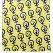 Rideaux De Douche Icône féministe de poing (Devant)