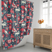 Rideaux De Douche Icônes canadiennes de l'orignal