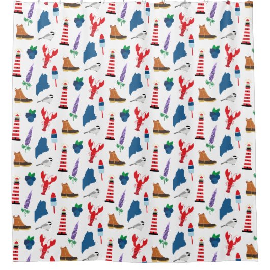 Rideaux De Douche Icônes du Maine (Devant)