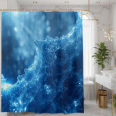 Rideaux De Douche Icy Blue Magical Ice Crystal Snowflake