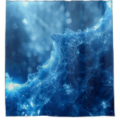 Rideaux De Douche Icy Blue Magical Ice Crystal Snowflake (Devant)
