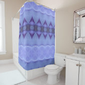 Rideaux De Douche Ikat de diamant pourpre (En situation)