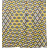 Rideaux De Douche Ikat marocain jaune et gris (Devant)