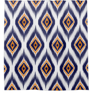 Rideaux De Douche Ikat tissu motif tissu ethnique motif tribal ma