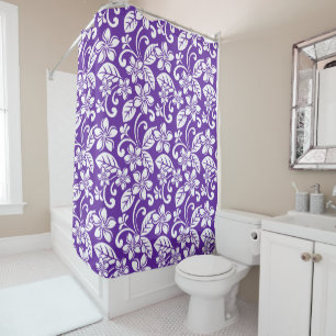RIDEAUX DE DOUCHE ÎLE PLUMERIA (PURPLE)