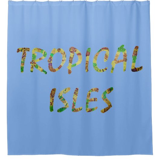 Rideaux De Douche Îles tropicales - Brwn (Devant)