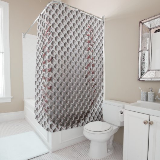 Rideaux De Douche Illusion du baseball (En situation)