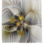 Rideaux De Douche Illusion Optique Abstrait 3D Fractal Avec Profonde (Devant)