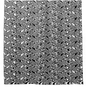 Rideaux De Douche Illusion optique de Trippy Wavy Ying Yang Motif (Devant)