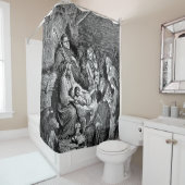 Rideaux De Douche Illustrated Christmas Nativity Scene (En situation)