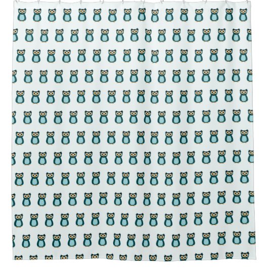 Rideaux De Douche Illustration Blue Owl (Devant)