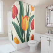 Rideaux De Douche Illustration Bold Tulip (En situation)