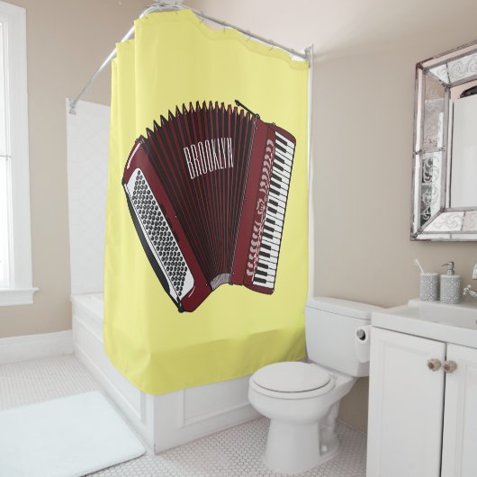 Rideaux De Douche Illustration d'accordion (En situation)