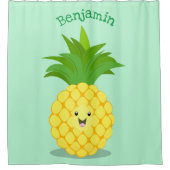 Rideaux De Douche Illustration d'ananas mignon (Devant)