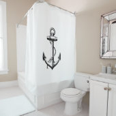 Rideaux De Douche Illustration d'ancre (En situation)