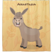 Rideaux De Douche Illustration d'âne miniature joyeux (Devant)