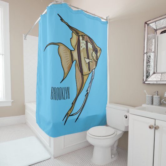 Rideaux De Douche Illustration d'angelfish (En situation)