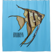 Rideaux De Douche Illustration d'angelfish (Devant)