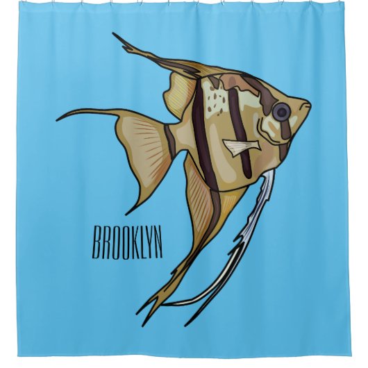 Rideaux De Douche Illustration d'angelfish (Devant)