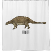 Rideaux De Douche Illustration d'Ankylosaurus (Devant)