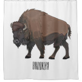 Rideaux De Douche Illustration de bison (Devant)