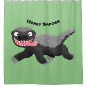 Rideaux De Douche Illustration de blaireau au miel affamé (Devant)