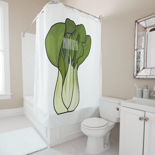 Rideaux De Douche Illustration de Bok choy (En situation)