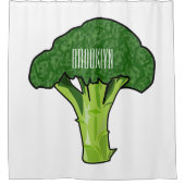 Rideaux De Douche Illustration de Broccoli (Devant)