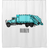 Rideaux De Douche Illustration de camion à ordures (Devant)