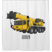 Rideaux De Douche Illustration de camion de grue (Devant)