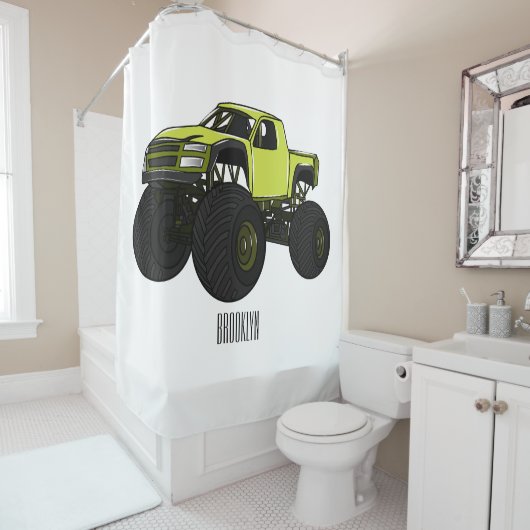 Rideaux De Douche Illustration de camion monstre (En situation)