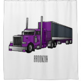 Rideaux De Douche Illustration de camion semi-remorque (Devant)