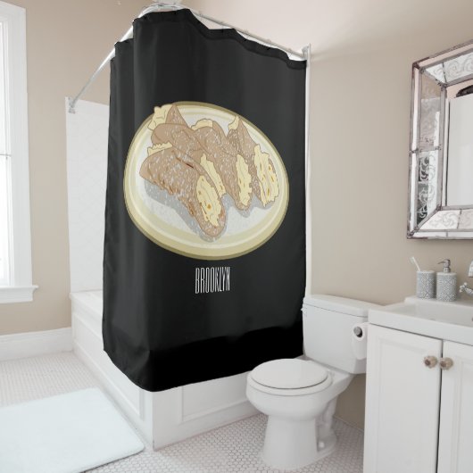 Rideaux De Douche Illustration de Cannoli (En situation)