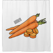 Rideaux De Douche Illustration de carotte (Devant)