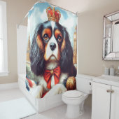 Rideaux De Douche Illustration de Cavalier King Charles Spaniel (En situation)