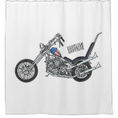 Rideaux De Douche Illustration de Chopper Motorcycle 1950 (Devant)