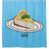 Rideaux De Douche Illustration de citron cheesecake (Devant)