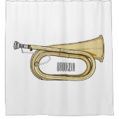 Rideaux De Douche Illustration de dessin animé Bugle (Devant)