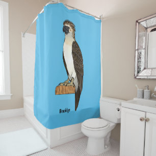 Rideaux De Douche illustration de dessin animé d'aigle des Philippin