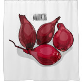 Rideaux De Douche Illustration de dessin animé Shallot (Devant)
