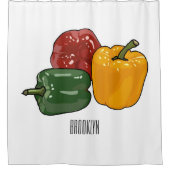 Rideaux De Douche Illustration de dessin de Capsicum (Devant)