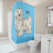 Rideaux De Douche Illustration de dessin de chien de Havan (En situation)