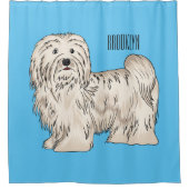 Rideaux De Douche Illustration de dessin de chien de Havan (Devant)