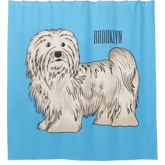 Rideaux De Douche Illustration de dessin de chien de Havan (Devant)
