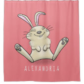 Rideaux De Douche Illustration de dessin de lapin lapin mou (Devant)