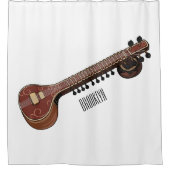 Rideaux De Douche Illustration de dessin de Sitar (Devant)