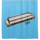 Rideaux De Douche Illustration de dessin d'Harmonica (Devant)