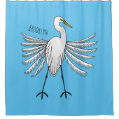 Rideaux De Douche Illustration de dessin d'oiseau de grand feu (Devant)