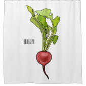 Rideaux De Douche Illustration de dessin Radish (Devant)