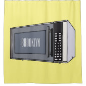 Rideaux De Douche Illustration de dessin sur micro-ondes (Devant)